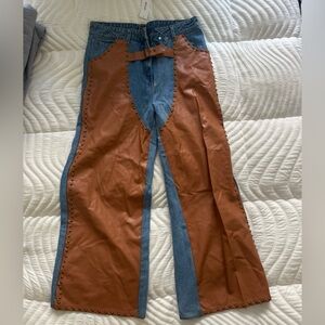 Nasty Gal Blue western style Denim Jeans